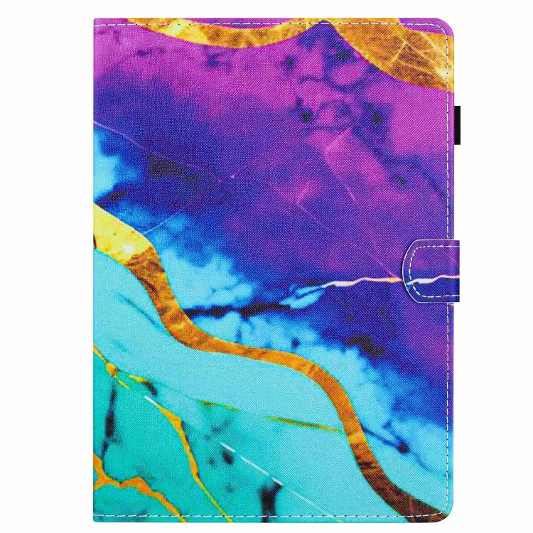 For 7 inch Universal Marble Pattern Stitching Leather Tablet Case(Purple Blue) - 7 inch by buy2fix | Online Shopping UK | buy2fix