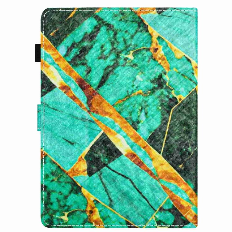 For 8 inch Universal Marble Pattern Stitching Leather Tablet Case(Gold Green) - 8 inch by buy2fix | Online Shopping UK | buy2fix