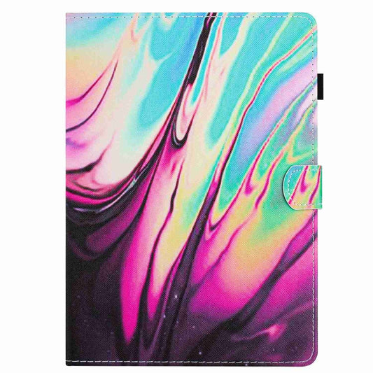 For 8 inch Universal Marble Pattern Stitching Leather Tablet Case(Rose Blue) - 8 inch by buy2fix | Online Shopping UK | buy2fix
