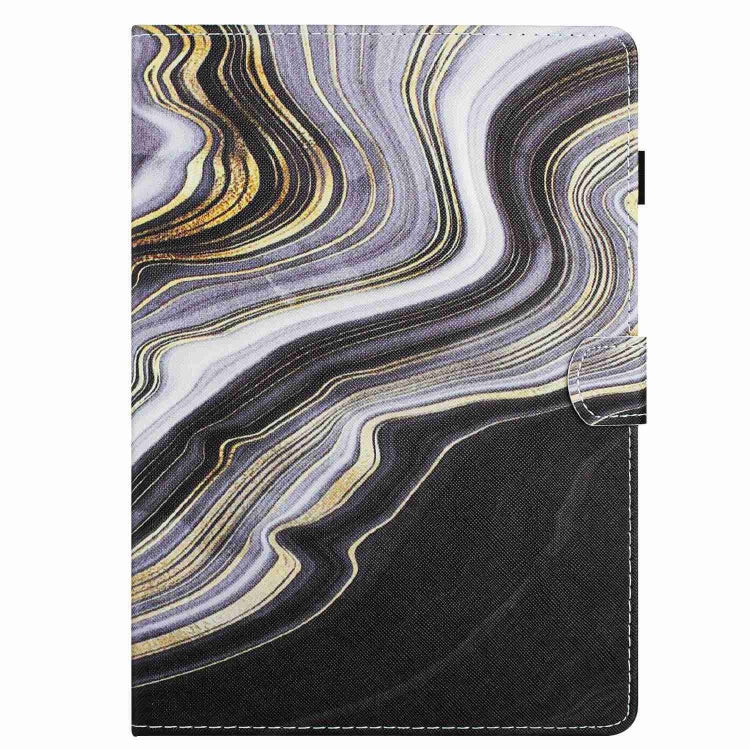 For 8 inch Universal Marble Pattern Stitching Leather Tablet Case(Black Gold) - 8 inch by buy2fix | Online Shopping UK | buy2fix