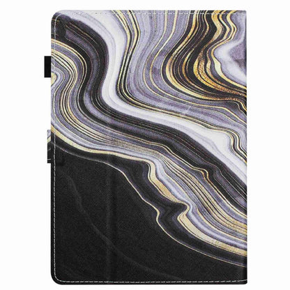 For 8 inch Universal Marble Pattern Stitching Leather Tablet Case(Black Gold) - 8 inch by buy2fix | Online Shopping UK | buy2fix