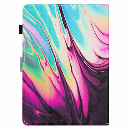 For 10 inch Universal Marble Pattern Stitching Leather Tablet Case(Rose Blue) - 10 - 11 inch by buy2fix | Online Shopping UK | buy2fix