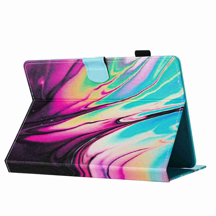 For 10 inch Universal Marble Pattern Stitching Leather Tablet Case(Rose Blue) - 10 - 11 inch by buy2fix | Online Shopping UK | buy2fix