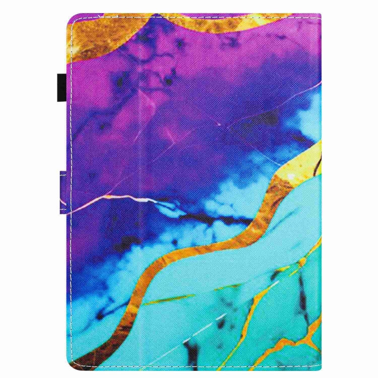 For 10 inch Universal Marble Pattern Stitching Leather Tablet Case(Purple Blue) - 10 - 11 inch by buy2fix | Online Shopping UK | buy2fix