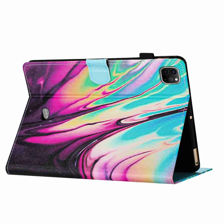 For iPad 11 Pro 2024 / 2020 / Air 4 10.9 Marble Pattern Stitching Smart Leather Tablet Case(Rose Blue) - iPad Air (2022) / (2020) 10.9 Cases by buy2fix | Online Shopping UK | buy2fix