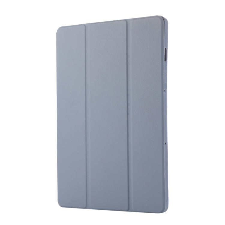 For Samsung Galaxy Tab  S10 FE / S9 FE 3-Fold Pure Color TPU Leather Tablet Case with Pen Slot(Lavender) - Galaxy Tab S9 FE by buy2fix | Online Shopping UK | buy2fix