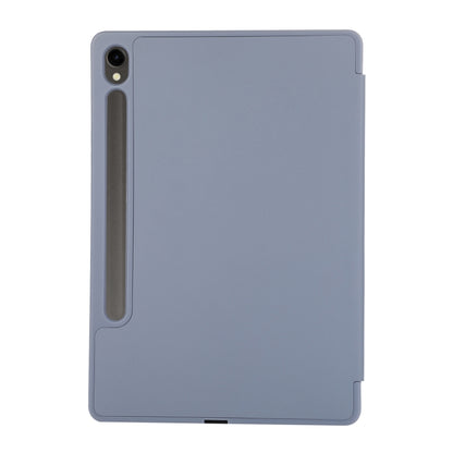 For Samsung Galaxy Tab  S10 FE / S9 FE 3-Fold Pure Color TPU Leather Tablet Case with Pen Slot(Lavender) - Galaxy Tab S9 FE by buy2fix | Online Shopping UK | buy2fix