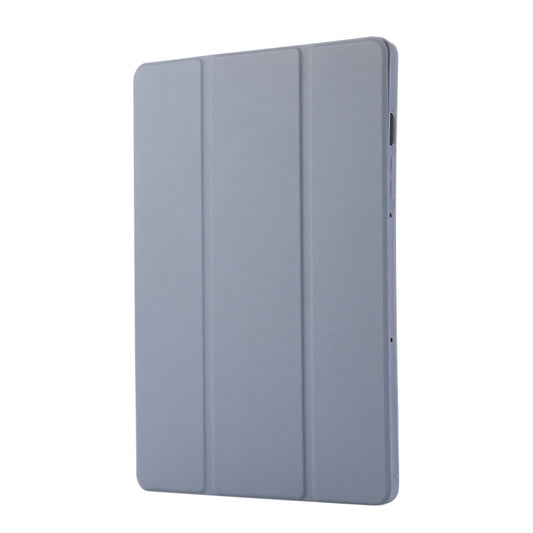 For Samsung Galaxy Tab S10 FE /  S9 3-Fold Pure Color TPU Leather Tablet Case with Pen Slot(Lavender) - Galaxy Tab S9 Cases by buy2fix | Online Shopping UK | buy2fix