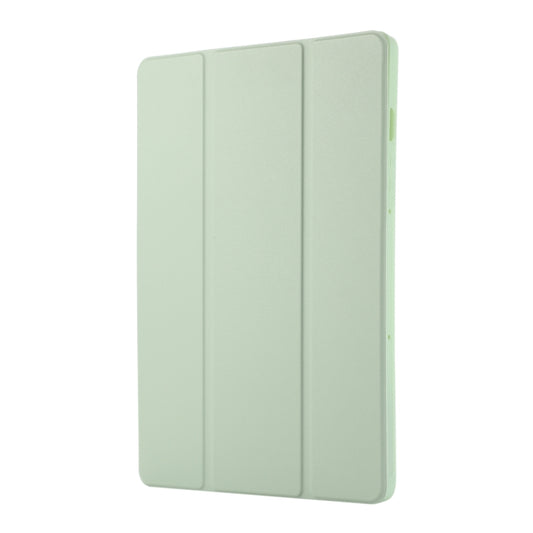 For Samsung Galaxy Tab S10 FE /  S9 3-Fold Pure Color TPU Leather Tablet Case with Pen Slot(Green) - Galaxy Tab S9 Cases by buy2fix | Online Shopping UK | buy2fix