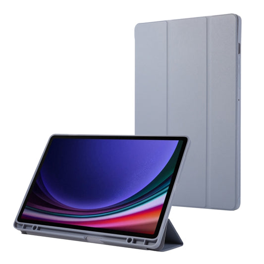 For Samsung Galaxy Tab S9+ / S10+ 3-Fold Pure Color TPU Leather Tablet Case with Pen Slot(Lavender) - Galaxy Tab S9+ Cases by buy2fix | Online Shopping UK | buy2fix