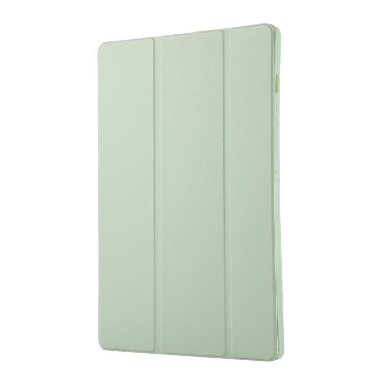 For Samsung Galaxy Tab S9+ / S10+ 3-Fold Pure Color TPU Leather Tablet Case with Pen Slot(Green) - Galaxy Tab S9+ Cases by buy2fix | Online Shopping UK | buy2fix