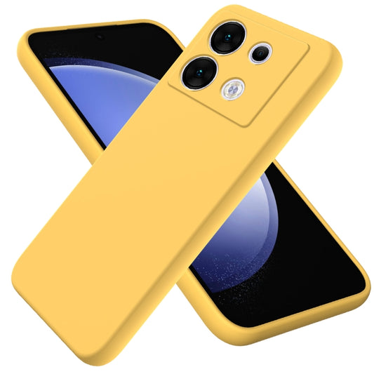 For Infinix Zero 30 5G Solid Color Liquid Silicone Dropproof Full Coverage Phone Case(Yellow) - Infinix Cases by buy2fix | Online Shopping UK | buy2fix