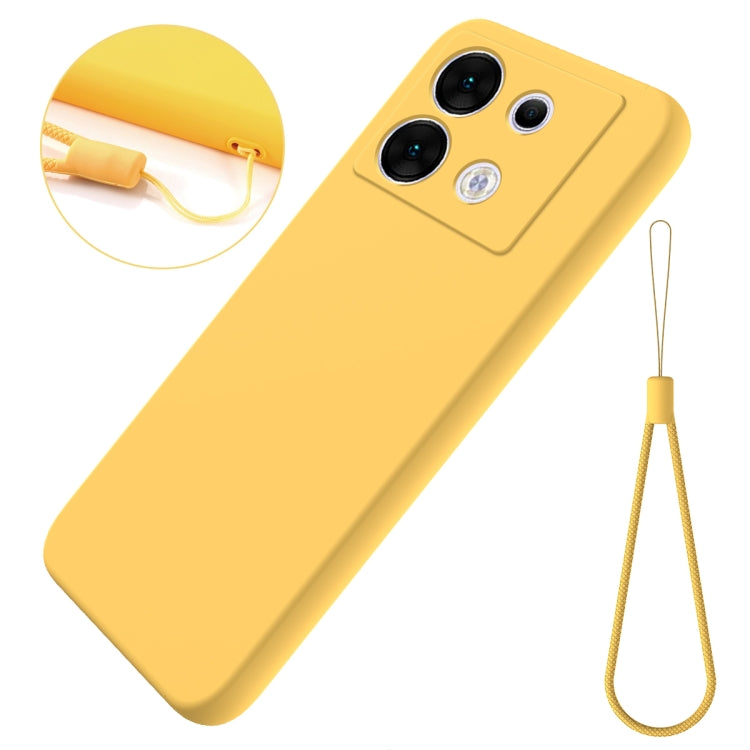 For Infinix Zero 30 5G Solid Color Liquid Silicone Dropproof Full Coverage Phone Case(Yellow) - Infinix Cases by buy2fix | Online Shopping UK | buy2fix
