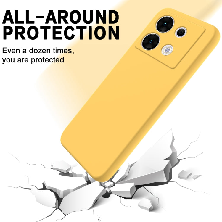 For Infinix Zero 30 5G Solid Color Liquid Silicone Dropproof Full Coverage Phone Case(Yellow) - Infinix Cases by buy2fix | Online Shopping UK | buy2fix