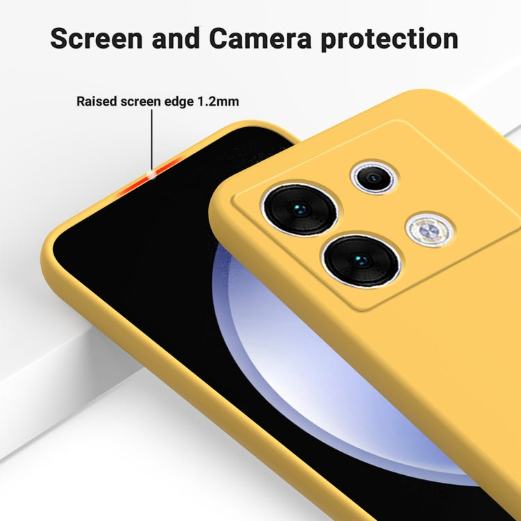 For Infinix Zero 30 5G Solid Color Liquid Silicone Dropproof Full Coverage Phone Case(Yellow) - Infinix Cases by buy2fix | Online Shopping UK | buy2fix