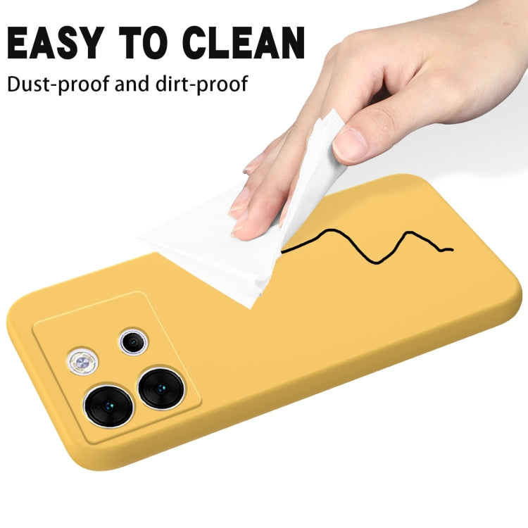 For Infinix Zero 30 5G Solid Color Liquid Silicone Dropproof Full Coverage Phone Case(Yellow) - Infinix Cases by buy2fix | Online Shopping UK | buy2fix