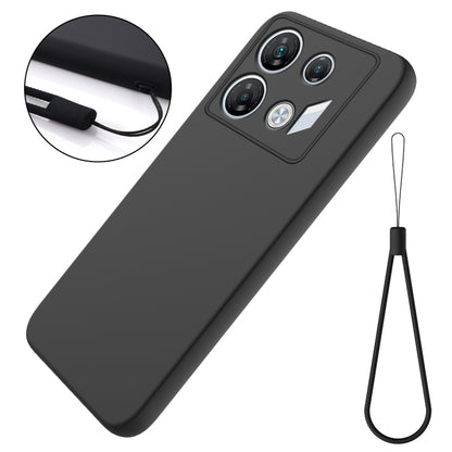 For Infinix GT 10 Pro Solid Color Liquid Silicone Dropproof Full Coverage Phone Case(Black) - Infinix Cases by buy2fix | Online Shopping UK | buy2fix