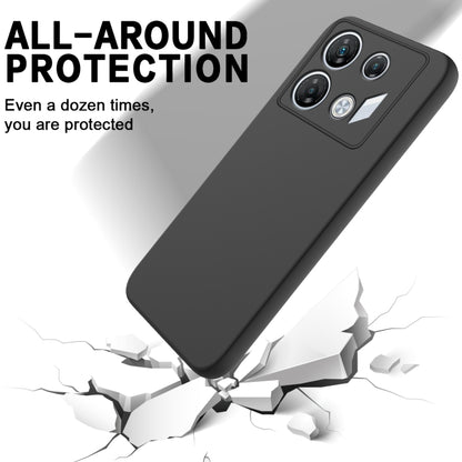 For Infinix GT 10 Pro Solid Color Liquid Silicone Dropproof Full Coverage Phone Case(Black) - Infinix Cases by buy2fix | Online Shopping UK | buy2fix