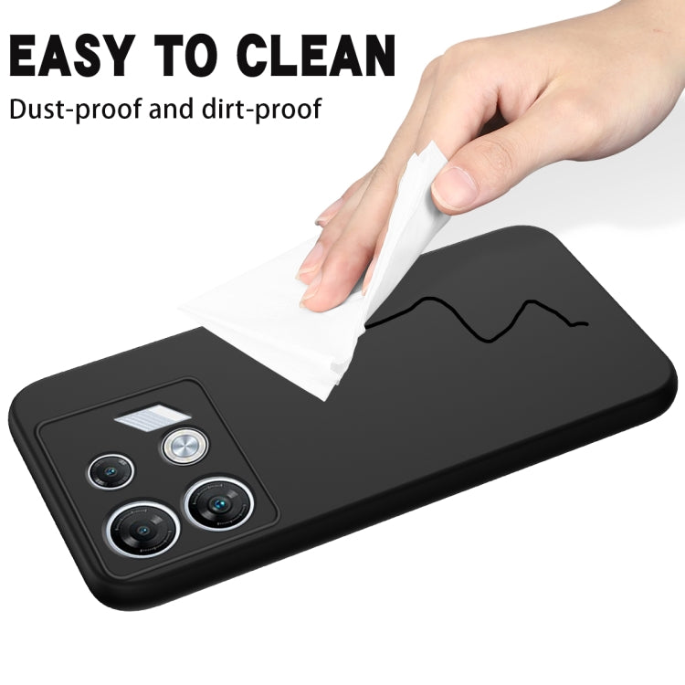 For Infinix GT 10 Pro Solid Color Liquid Silicone Dropproof Full Coverage Phone Case(Black) - Infinix Cases by buy2fix | Online Shopping UK | buy2fix