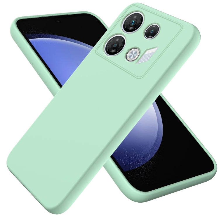 For Infinix GT 10 Pro Solid Color Liquid Silicone Dropproof Full Coverage Phone Case(Green) - Infinix Cases by buy2fix | Online Shopping UK | buy2fix