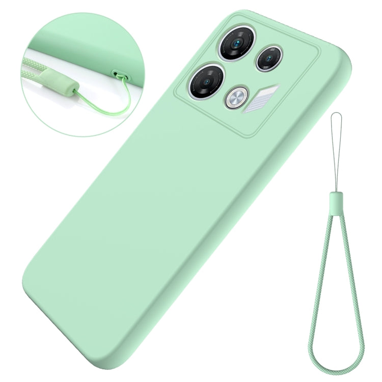 For Infinix GT 10 Pro Solid Color Liquid Silicone Dropproof Full Coverage Phone Case(Green) - Infinix Cases by buy2fix | Online Shopping UK | buy2fix