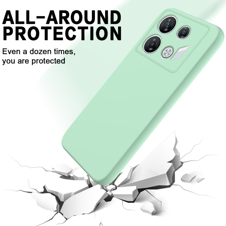 For Infinix GT 10 Pro Solid Color Liquid Silicone Dropproof Full Coverage Phone Case(Green) - Infinix Cases by buy2fix | Online Shopping UK | buy2fix