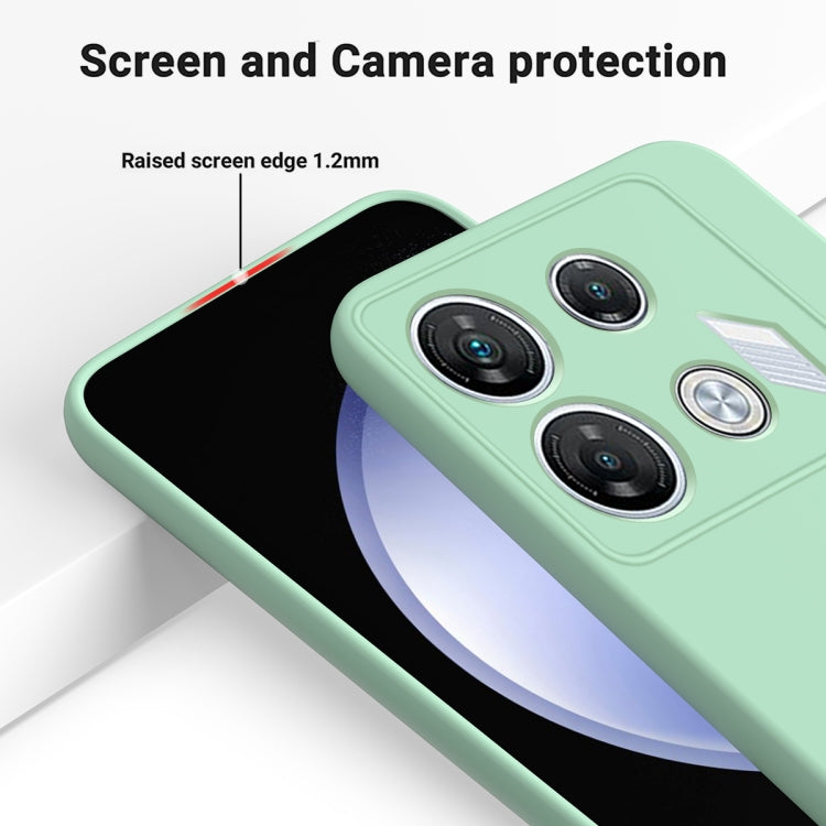 For Infinix GT 10 Pro Solid Color Liquid Silicone Dropproof Full Coverage Phone Case(Green) - Infinix Cases by buy2fix | Online Shopping UK | buy2fix