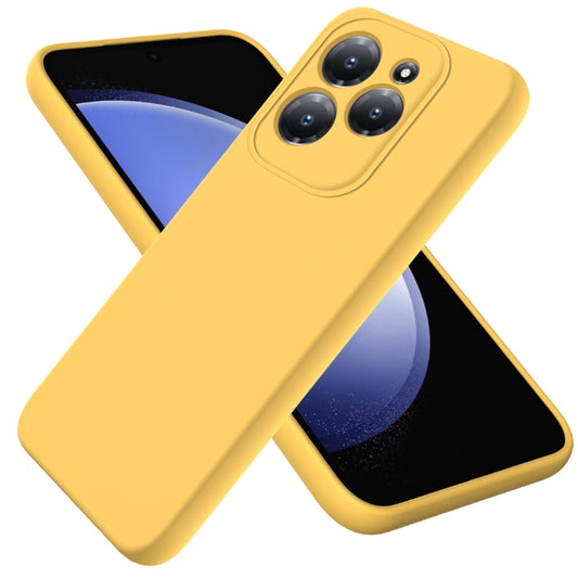 For Infinix Hot 40 / Hot 40 Pro Solid Color Liquid Silicone Dropproof Full Coverage Phone Case(Yellow) - Infinix Cases by buy2fix | Online Shopping UK | buy2fix