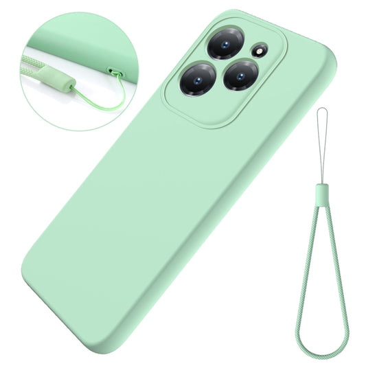 For Infinix Hot 40 / Hot 40 Pro Solid Color Liquid Silicone Dropproof Full Coverage Phone Case(Green) - Infinix Cases by buy2fix | Online Shopping UK | buy2fix