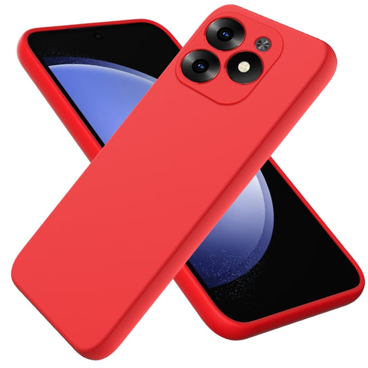 For Infinix Hot 40i Solid Color Liquid Silicone Dropproof Full Coverage Phone Case(Red) - Infinix Cases by buy2fix | Online Shopping UK | buy2fix