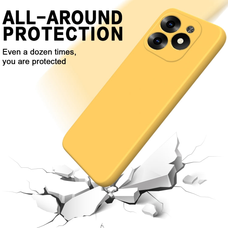 For Infinix Hot 40i Solid Color Liquid Silicone Dropproof Full Coverage Phone Case(Yellow) - Infinix Cases by buy2fix | Online Shopping UK | buy2fix