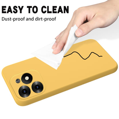 For Infinix Hot 40i Solid Color Liquid Silicone Dropproof Full Coverage Phone Case(Yellow) - Infinix Cases by buy2fix | Online Shopping UK | buy2fix