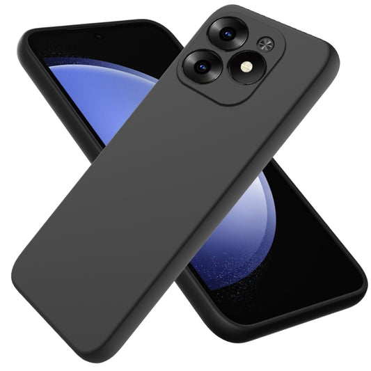 For Infinix Hot 40i Solid Color Liquid Silicone Dropproof Full Coverage Phone Case(Black) - Infinix Cases by buy2fix | Online Shopping UK | buy2fix