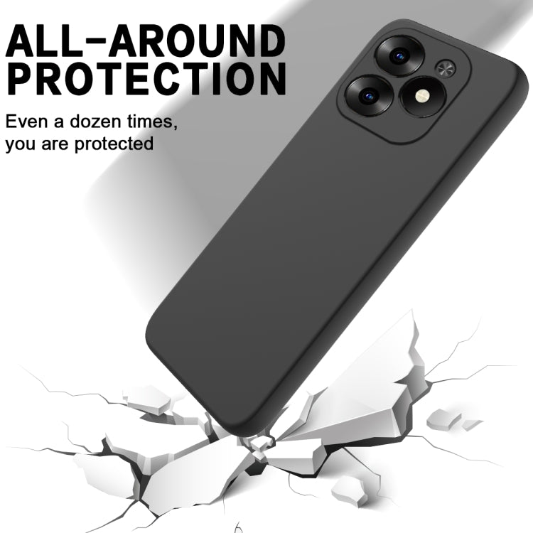 For Infinix Hot 40i Solid Color Liquid Silicone Dropproof Full Coverage Phone Case(Black) - Infinix Cases by buy2fix | Online Shopping UK | buy2fix