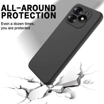 For Infinix Hot 40i Solid Color Liquid Silicone Dropproof Full Coverage Phone Case(Black) - Infinix Cases by buy2fix | Online Shopping UK | buy2fix