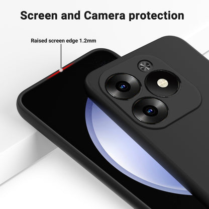 For Infinix Hot 40i Solid Color Liquid Silicone Dropproof Full Coverage Phone Case(Black) - Infinix Cases by buy2fix | Online Shopping UK | buy2fix