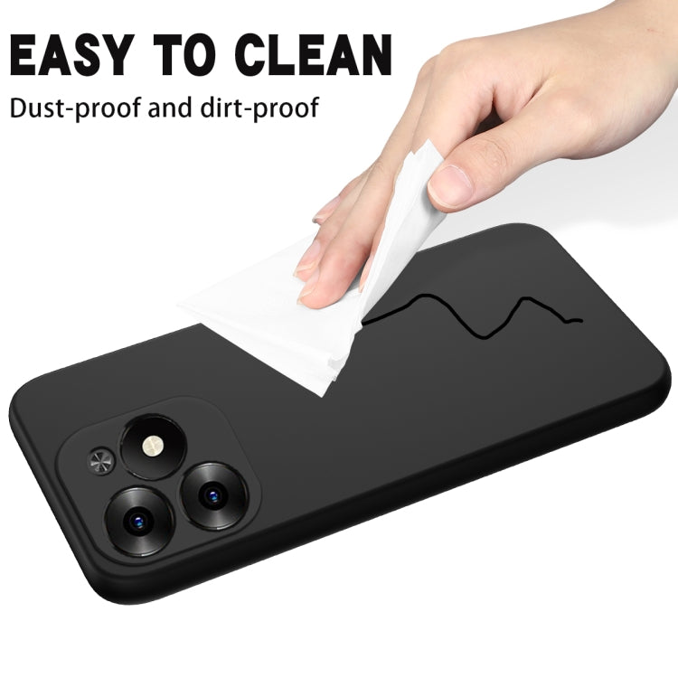 For Infinix Hot 40i Solid Color Liquid Silicone Dropproof Full Coverage Phone Case(Black) - Infinix Cases by buy2fix | Online Shopping UK | buy2fix