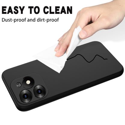 For Infinix Hot 40i Solid Color Liquid Silicone Dropproof Full Coverage Phone Case(Black) - Infinix Cases by buy2fix | Online Shopping UK | buy2fix