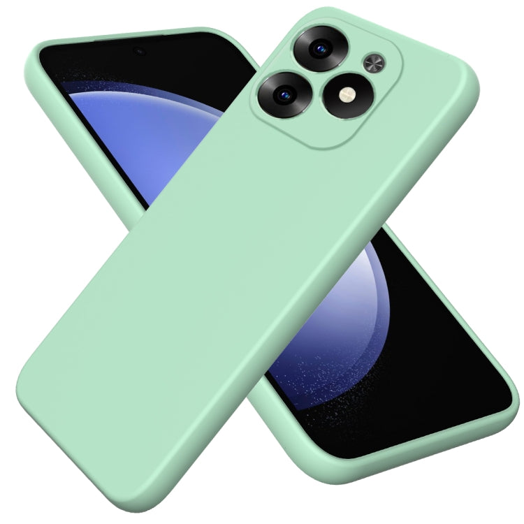 For Infinix Hot 40i Solid Color Liquid Silicone Dropproof Full Coverage Phone Case(Green) - Infinix Cases by buy2fix | Online Shopping UK | buy2fix