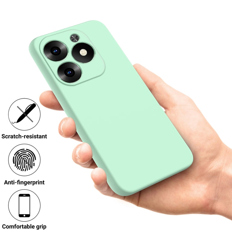 For Infinix Hot 40i Solid Color Liquid Silicone Dropproof Full Coverage Phone Case(Green) - Infinix Cases by buy2fix | Online Shopping UK | buy2fix