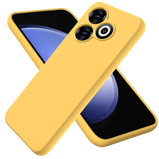 For Infinix Smart 8 Solid Color Liquid Silicone Dropproof Full Coverage Phone Case(Yellow) - Infinix Cases by buy2fix | Online Shopping UK | buy2fix