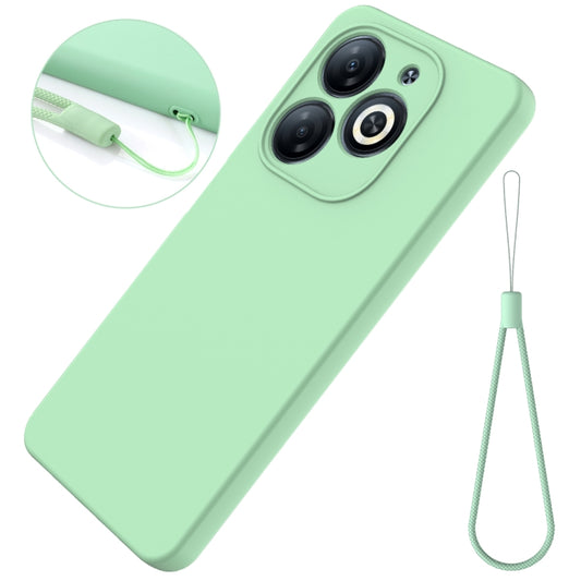 For Infinix Smart 8 Solid Color Liquid Silicone Dropproof Full Coverage Phone Case(Green) - Infinix Cases by buy2fix | Online Shopping UK | buy2fix