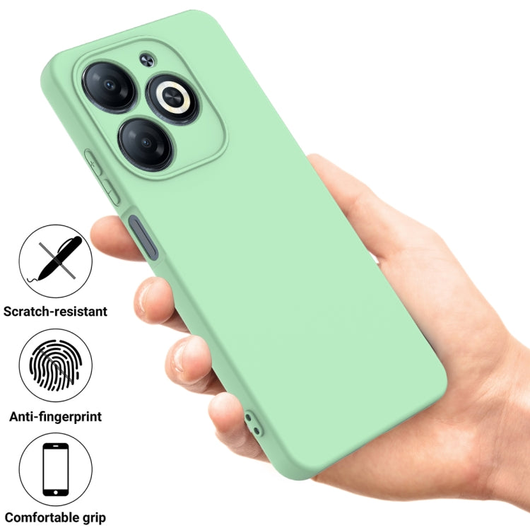 For Infinix Smart 8 Solid Color Liquid Silicone Dropproof Full Coverage Phone Case(Green) - Infinix Cases by buy2fix | Online Shopping UK | buy2fix
