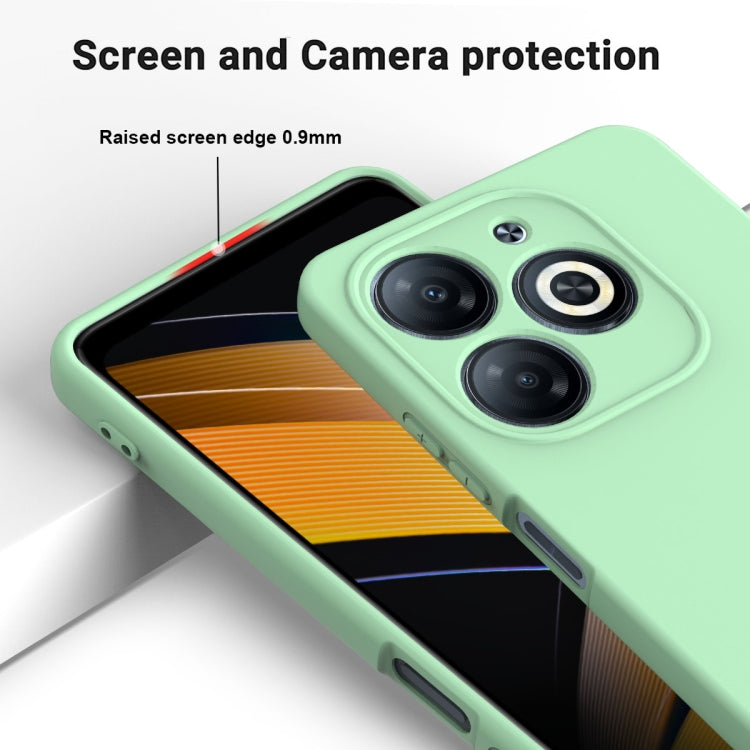 For Infinix Smart 8 Solid Color Liquid Silicone Dropproof Full Coverage Phone Case(Green) - Infinix Cases by buy2fix | Online Shopping UK | buy2fix