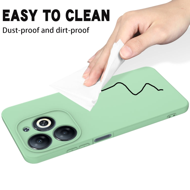 For Infinix Smart 8 Solid Color Liquid Silicone Dropproof Full Coverage Phone Case(Green) - Infinix Cases by buy2fix | Online Shopping UK | buy2fix