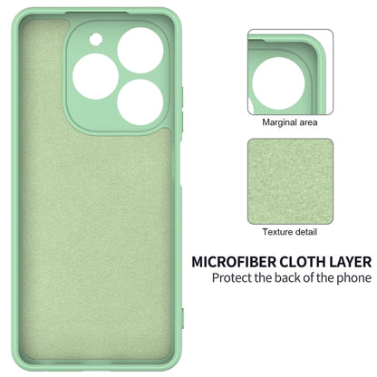For Infinix Smart 8 Solid Color Liquid Silicone Dropproof Full Coverage Phone Case(Green) - Infinix Cases by buy2fix | Online Shopping UK | buy2fix