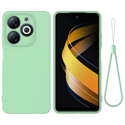 For Infinix Smart 8 Solid Color Liquid Silicone Dropproof Full Coverage Phone Case(Green) - Infinix Cases by buy2fix | Online Shopping UK | buy2fix
