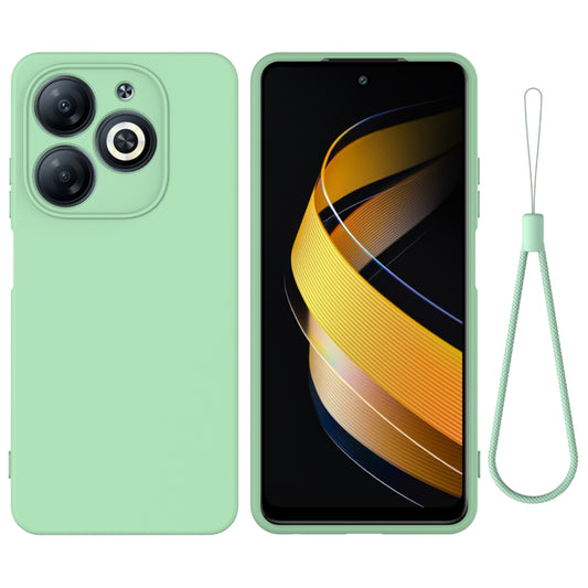 For Infinix Smart 8 Solid Color Liquid Silicone Dropproof Full Coverage Phone Case(Green) - Infinix Cases by buy2fix | Online Shopping UK | buy2fix