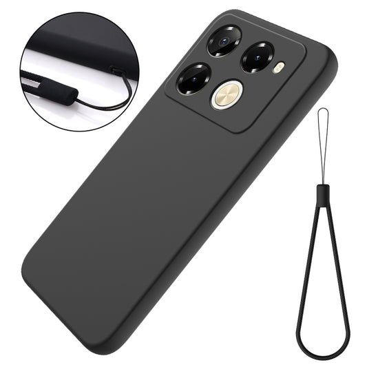 For Infinix Note 40 Pro 5G / 40 Pro+ 5G Solid Color Liquid Silicone Dropproof Full Coverage Phone Case(Black) - Infinix Cases by buy2fix | Online Shopping UK | buy2fix