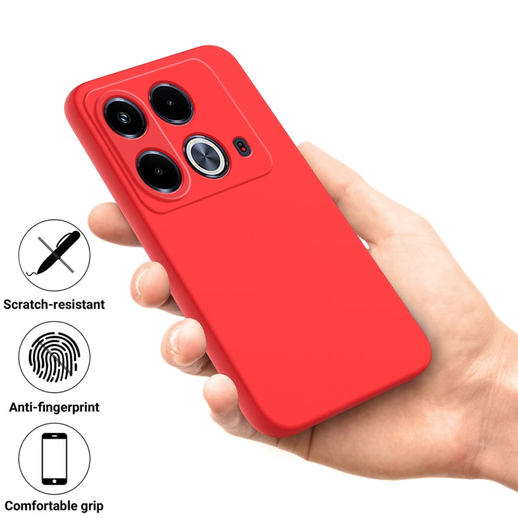 For Infinix Note 40 4G Solid Color Liquid Silicone Dropproof Full Coverage Phone Case(Red) - Infinix Cases by buy2fix | Online Shopping UK | buy2fix